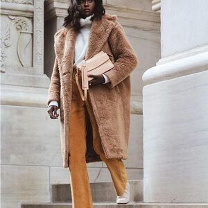 Tan Teddy Jacket for Women